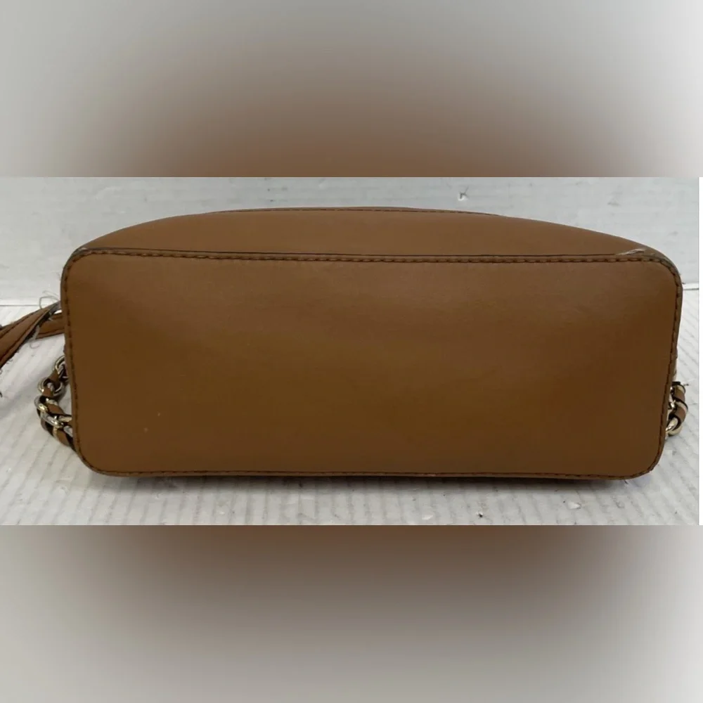 Michael Kors, Dark Brown and Tan Crossbody Bag, gold tone details - Picture 6 of 13